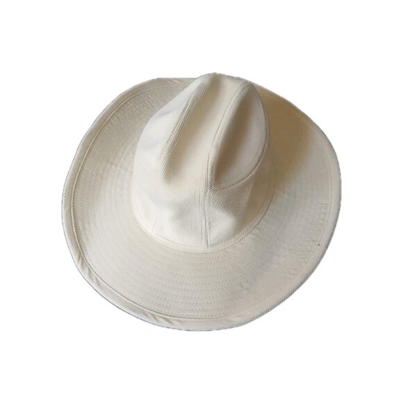 Wyeth Womens OS Corduroy Widw Brim Hat Fedora Western Cream Boho Rodeo Cowgirl - Picture 1 of 6